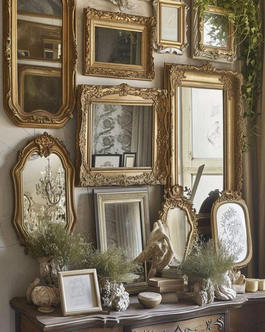 Cheval Luxury Gold Leaf Mirrors