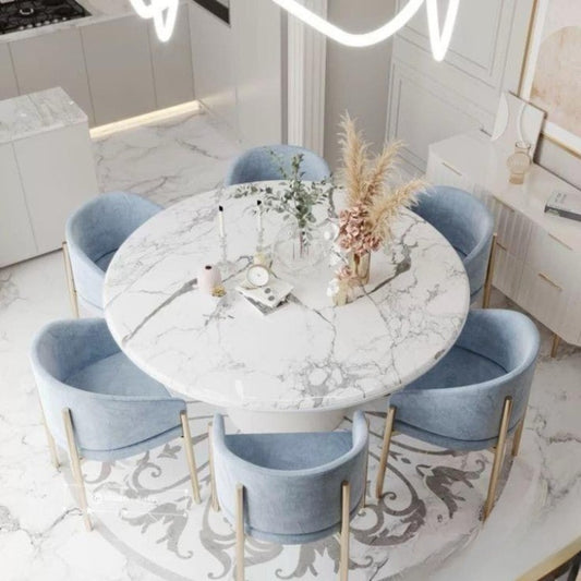 Eleganza Accents 6 Seater Round Dining Table