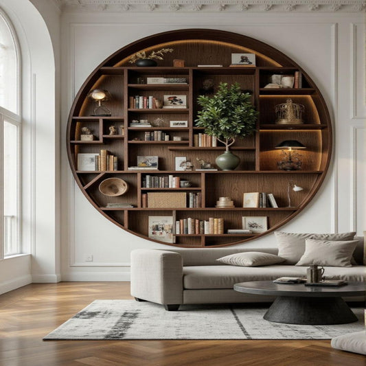LoftLine Stylish Wood Bookshelf
