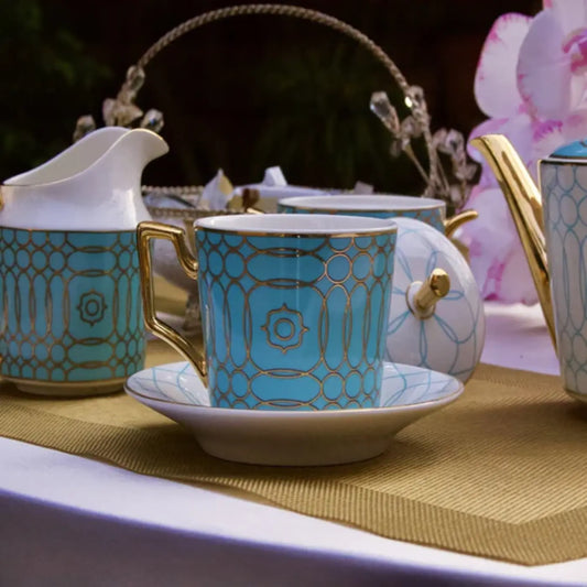 MALACITE BLUE TEA SET