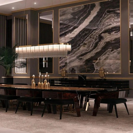 Modern Glass Dining Luxury Table