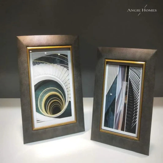 Shape Grey Marble Photo Frame