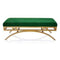 Sothea Green Velvet Garden Bench