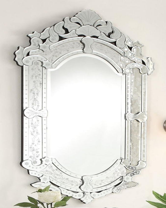Sparkle Luxury Silver Square Leaf Mirrors