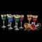 UNIQUE MULTI COLORED ROYAL WINE GLASSES