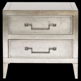 Venya Silver Coated Bed Side Table
