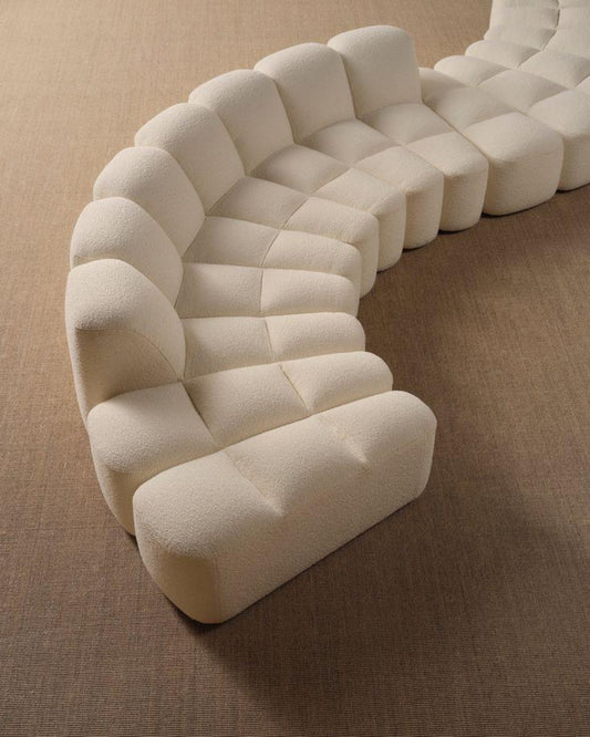 Luxury White L Shaped Sofa
