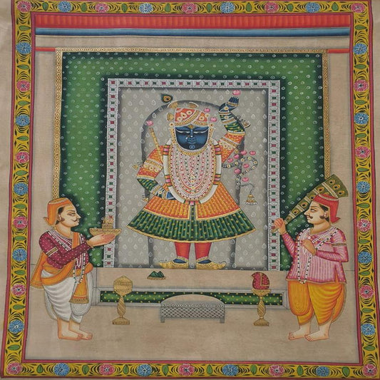 Pichwai Painting Traditional Wall Decorative Artwork of Krishna