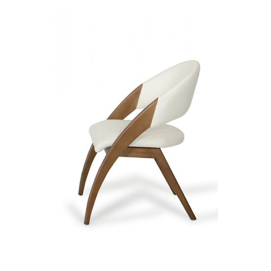 Elian Upholstered Modern White Dining Chairs