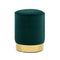 Sawyer Teal Green With Golden Metal Ottomans Poufs