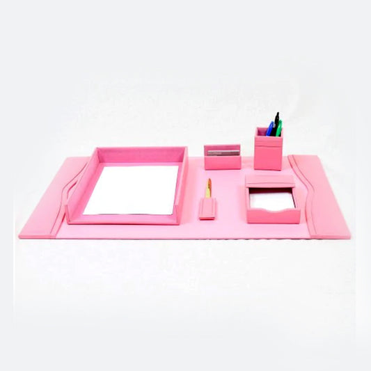 Nehemiah Pink Office Accessories With Leather Accessories