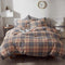 Enemy Brown Check Printed Bed Sheets