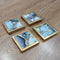 Even Blue Smoky Quartz Coasters Set of 4