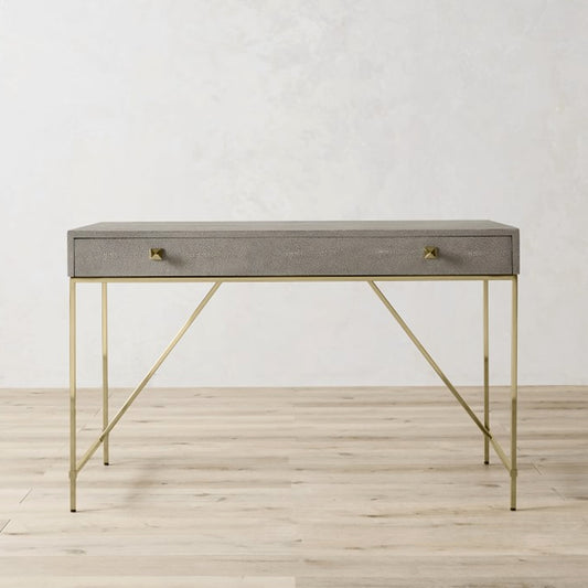 Cooper Grey Modern Work From Home Desks With 2 Drawers