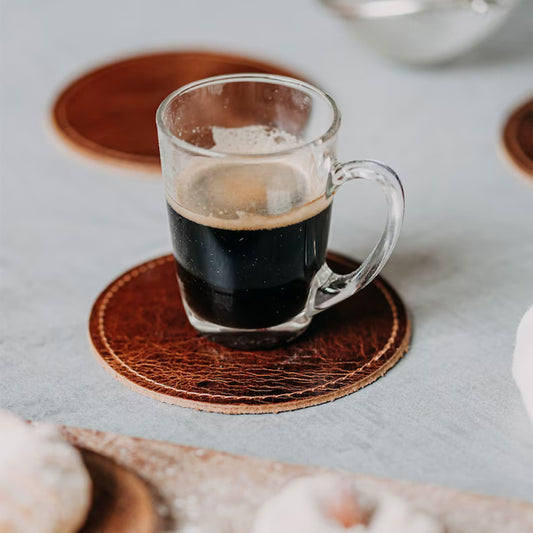 Jared Brown 4 Ps Set Leather Coaster