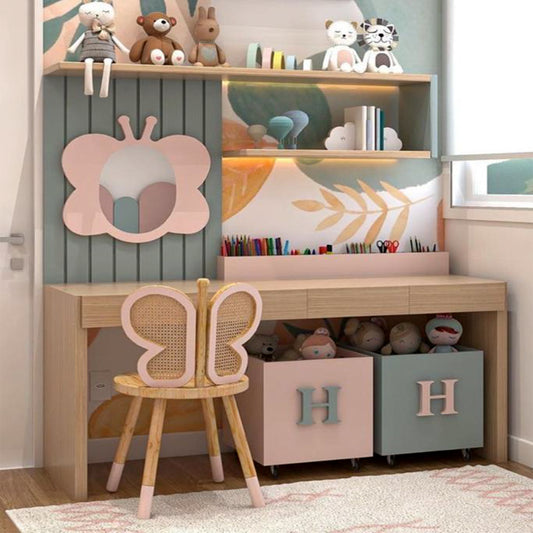 Ajaria Computer Desk With Bookshelf Kids Study Desk