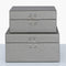 Kavain Grey Leather Boxes Set of 3