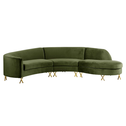 Elise Modern Green 5 Seater Sofas