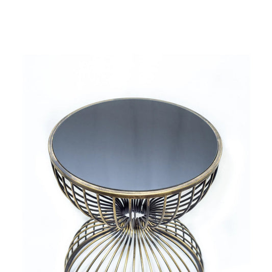 Mason Golden Metal Round Side Tables