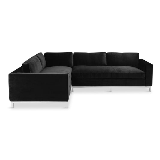 Handhole Modern Black L Shape Sofas