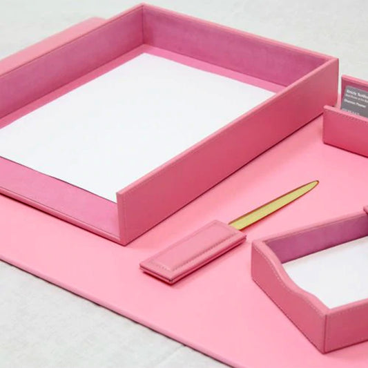 Nehemiah Pink Office Accessories With Leather Accessories