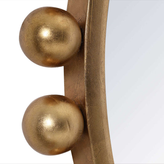 Aryana Golden Brushed Round Mirrors
