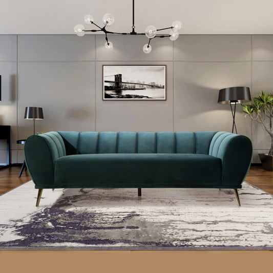 Dainty Teal Green Modern 3 Seater Sofas