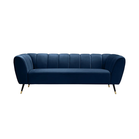Fonteyn Blue Color Contemporary Three Seater Sofas