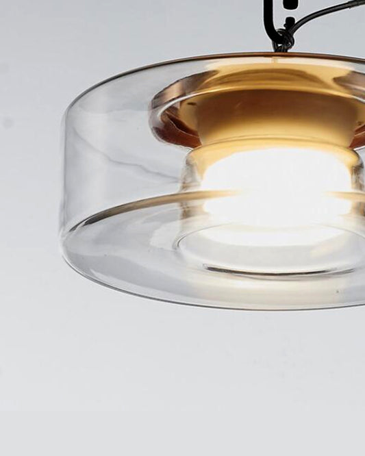 Asahi Modern Round Hanging Lights With Golden Finish