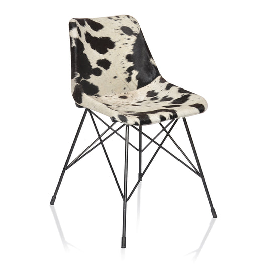 Katie Black & White Animal Dining Chair