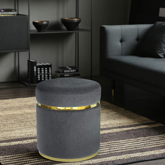 Graco Golden Metal Black Ottomans Poufs