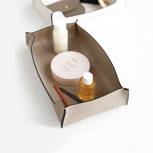 Aurcbrce Faux Leather Catchall Tray