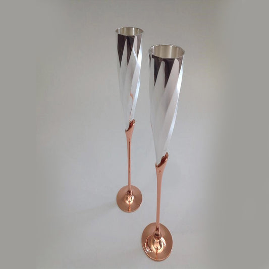 Villa Rudra Exports Silver Plated Goblet Flute Wine Glass
