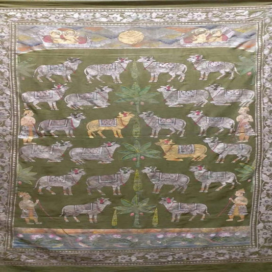 Pichwai Painting Cow