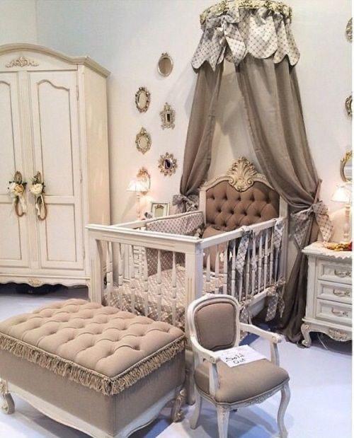 Arlette Canopy "Beige" - Children's room - Baby cot Cribs Beds