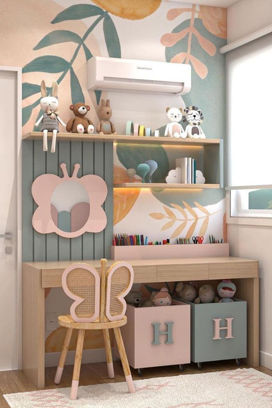 Ajaria Computer Desk With Bookshelf Kids Study Desk