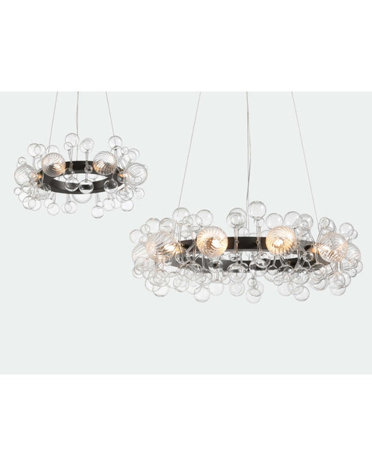 Dua Set of 2 Luxury Crystal Finish Hanging Light