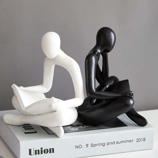 Resin Thinker Style Abstract Sculpture