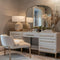 Contemporary Glass Top Dressing Table