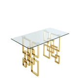 Coyote Glass Top Dining Table 