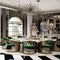 LEO MARBLE TOP WITH WOODEN BASE DINING TABLE