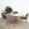 LoftLine Metal & Wood Round 4 Seater Dining Table
