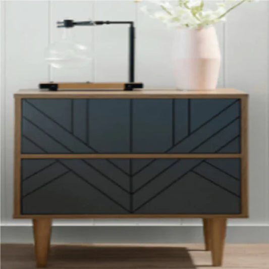 Luxury Black Bed Side Table With Drawer
