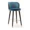 Monarch Blue Solid Fabric Bar Stools
