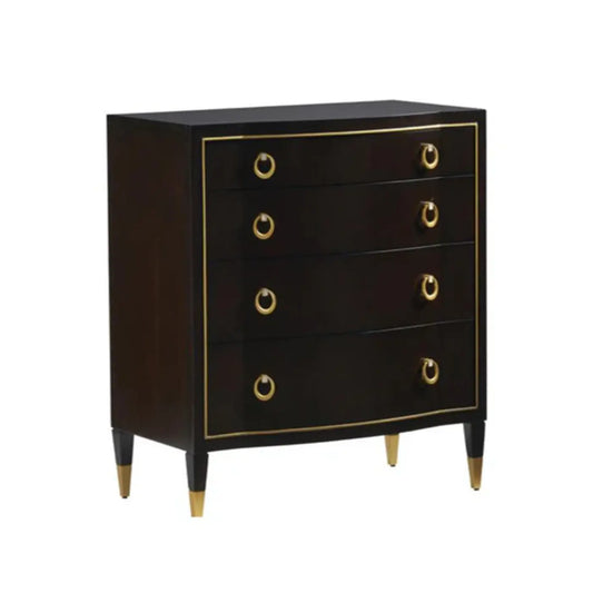 Noble Dark Brown Wooden Bed Side Table

