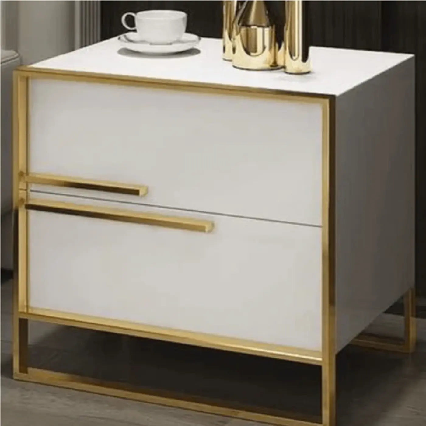 Philip White Luxury Bed Side Table