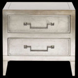 Venya Silver Coated Bed Side Table
