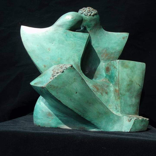Whimsical Dolphin Duo Sculpture
