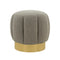 River Quilted Gray Ottomans Poufs