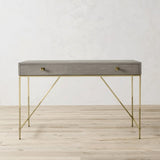 Cooper Grey Modern Work From Home Desks With 2 Drawers